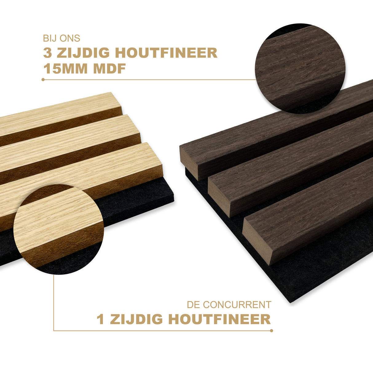 Akupaneel - Gerookt eiken