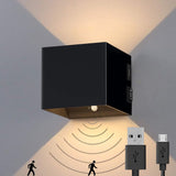 Wandlamp - Oplaadbare accu - Met bewegingssensor - 2700K - Zwart