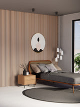 Akupaneel - Klassiek eiken met grijs vilt